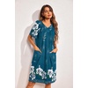 image:imageEkouaer Womens House Dress Floral Print Nightgown with Pockets Mumu DressBlue Green