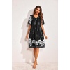 image:imageEkouaer Womens House Dress Floral Print Nightgown with Pockets Mumu DressFloral Black