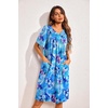 image:imageEkouaer Womens House Dress Floral Print Nightgown with Pockets Mumu DressFloral Blue