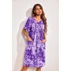 image:imageEkouaer Womens House Dress Floral Print Nightgown with Pockets Mumu DressFloral Purple