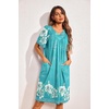 image:imageEkouaer Womens House Dress Floral Print Nightgown with Pockets Mumu DressGreen