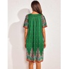 image:imageEkouaer Womens House Dress Floral Print Nightgown with Pockets Mumu DressGreen Boho