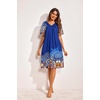 image:imageEkouaer Womens House Dress Floral Print Nightgown with Pockets Mumu DressNavy