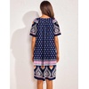 image:imageEkouaer Womens House Dress Floral Print Nightgown with Pockets Mumu DressNavy Boho