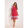 image:imageEkouaer Womens House Dress Floral Print Nightgown with Pockets Mumu DressRed