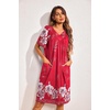 image:imageEkouaer Womens House Dress Floral Print Nightgown with Pockets Mumu DressRed