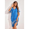 image:imageEkouaer Womens House Dress Floral Print Nightgown with Pockets Mumu DressSky Blue