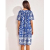image:imageEkouaer Womens House Dress Floral Print Nightgown with Pockets Mumu DressWhite Flower