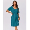 image:imageEkouaer Womens House Dress Nightgown with Pockets Mumu DressBlue Green