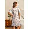 image:imageEkouaer Womens House Dress Nightgown with Pockets Mumu DressLight Floral