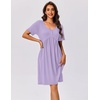 image:imageEkouaer Womens House Dress Nightgown with Pockets Mumu DressLilac