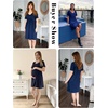 image:imageEkouaer Womens House Dress Nightgown with Pockets Mumu DressNavy Blue