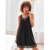 image:imageEkouaer Womens Nightgown 2 Pack Nightgown V Neck Lace Sleepwear Sleeveless Chemise Womens nightgowns amp sleepshirts SXXLBlack Leopard Print