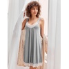 image:imageEkouaer Womens Nightgown 2 Pack Nightgown V Neck Lace Sleepwear Sleeveless Chemise Womens nightgowns amp sleepshirts SXXLBlacklight Grey