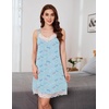 image:imageEkouaer Womens Nightgown 2 Pack Nightgown V Neck Lace Sleepwear Sleeveless Chemise Womens nightgowns amp sleepshirts SXXLButterflyblue Moon Print