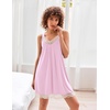 image:imageEkouaer Womens Nightgown 2 Pack Nightgown V Neck Lace Sleepwear Sleeveless Chemise Womens nightgowns amp sleepshirts SXXLPinkblue Ttiedye