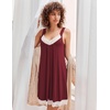 image:imageEkouaer Womens Nightgown 2 Pack Nightgown V Neck Lace Sleepwear Sleeveless Chemise Womens nightgowns amp sleepshirts SXXLWine Redblack Flower