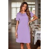 image:imageEkouaer Womens Nightgown 2 Pack Nightgowns for Women Short Sleeves Button Down V Neck Womens Sleepwear SXXLLilac Purpleblue Star Moon