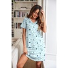 image:imageEkouaer Womens Nightgown 2 Pack Nightgowns for Women Short Sleeves Button Down V Neck Womens Sleepwear SXXLLilac Purpleblue Star Moon