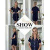 image:imageEkouaer Womens Nightgown Button Down Night Gowns Short Sleeve Sleepshirt V Neck Nightshirt Soft Sleepwear SXXLNavy Blue