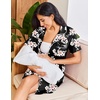 image:imageEkouaer Womens Nightgown Button Down Night Gowns Short Sleeve Sleepshirt V Neck Nightshirt Soft Sleepwear SXXLPink Flower