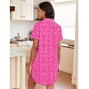 image:imageEkouaer Womens Nightgown Button Down Night Gowns Short Sleeve Sleepshirt V Neck Nightshirt Soft Sleepwear SXXLRose Leopard