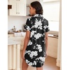 image:imageEkouaer Womens Nightgown Button Down Night Gowns Short Sleeve Sleepshirt V Neck Nightshirt Soft Sleepwear SXXLWhite Flower