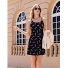 image:imageEkouaer Womens Nightgown Pj Dress for Women Adjustable Spaghetti Chemise Sleeveless V Neck SleepwearBlack Lovely Print