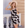 image:imageEkouaer Womens Nightgown Pj Dress for Women Adjustable Spaghetti Chemise Sleeveless V Neck SleepwearBlack White Love Print