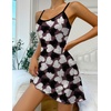 image:imageEkouaer Womens Nightgown Pj Dress for Women Adjustable Spaghetti Chemise Sleeveless V Neck SleepwearBlack White Love Print