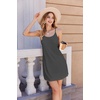 image:imageEkouaer Womens Nightgown Pj Dress for Women Adjustable Spaghetti Chemise Sleeveless V Neck SleepwearDark Grey
