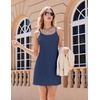 image:imageEkouaer Womens Nightgown Pj Dress for Women Adjustable Spaghetti Chemise Sleeveless V Neck SleepwearNavy Blue
