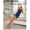 image:imageEkouaer Womens Nightgown Pj Dress for Women Adjustable Spaghetti Chemise Sleeveless V Neck SleepwearNavy Blue