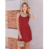 image:imageEkouaer Womens Nightgown Pj Dress for Women Adjustable Spaghetti Chemise Sleeveless V Neck SleepwearRed Love Print