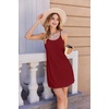 image:imageEkouaer Womens Nightgown Pj Dress for Women Adjustable Spaghetti Chemise Sleeveless V Neck SleepwearWine Red
