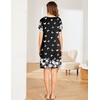 image:imageEkouaer Womens Nightgown Short Sleeve Sleepwear Comfy Sleepshirts Pleated Scoopneck Nightshirt SXXXLBlack Butterfly