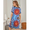 image:imageEkouaer Womens Nightgown Short Sleeve Sleepwear Comfy Sleepshirts Pleated Scoopneck Nightshirt SXXXLMix Blue