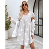 image:imageEkouaer Womens Nightgown Soft Sleepwear Pleated Sleepshirt Sleep Dress Short Sleeve Nightdress S3XLStar Print