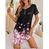 image:imageEkouaer Womens Nightgowns Short Sleeve Nightshirt Soft Night Gown Ladies Nightdress Comfy Pajama DressCherry Blossoms