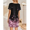 image:imageEkouaer Womens Nightgowns Short Sleeve Nightshirt Soft Night Gown Ladies Nightdress Comfy Pajama DressCherry Blossoms