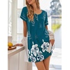 image:imageEkouaer Womens Nightgowns Short Sleeve Nightshirt Soft Night Gown Ladies Nightdress Comfy Pajama DressGreen Floral