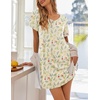 image:imageEkouaer Womens Nightgowns Short Sleeve Nightshirt Soft Night Gown Ladies Nightdress Comfy Pajama DressYellow Floral