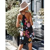 image:imageEkouaer Womens Racerback Sleeveless NightgownBlack Red Flower