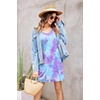 image:imageEkouaer Womens Racerback Sleeveless NightgownBlue Tie Dye