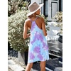 image:imageEkouaer Womens Racerback Sleeveless NightgownBlue Tie Dye