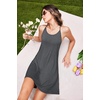 image:imageEkouaer Womens Racerback Sleeveless NightgownCharcoal Grey