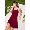 image:imageEkouaer Womens Racerback Sleeveless NightgownWine Red