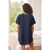 image:imageEkouaer Womens TShirt Nightgown Waffle Knit Short Sleeve Sleepshirts Comfy Casual Cover UpsBluish Violet