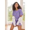 image:imageEkouaer Womens TShirt Nightgown Waffle Knit Short Sleeve Sleepshirts Comfy Casual Cover UpsLilac Purple