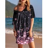 image:imageEkouaer Womens Tshirt Nightgown Cotton V Neck Sleepshirts Comfy Casual Nightshirt for WomenCherry Blossoms
